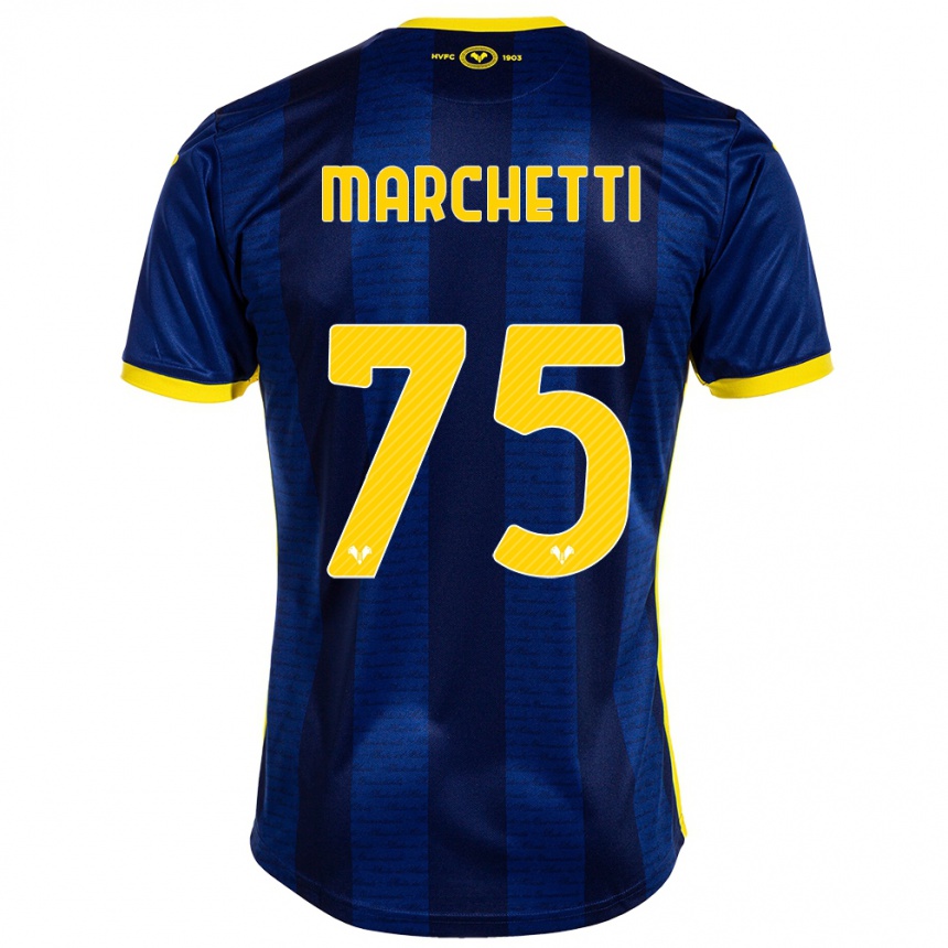 Niño Fútbol Camiseta Nicolò Marchetti #75 Armada 1ª Equipación 2023/24 Perú