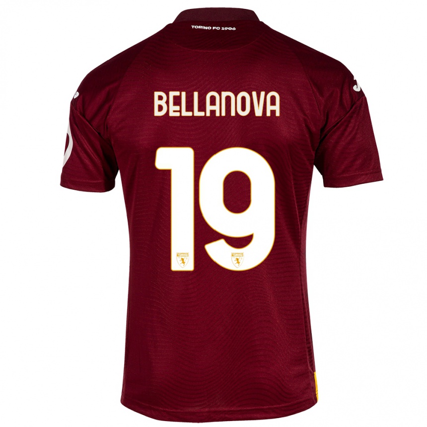 Niño Fútbol Camiseta Raoul Bellanova #19 Rojo Oscuro 1ª Equipación 2023/24 Perú