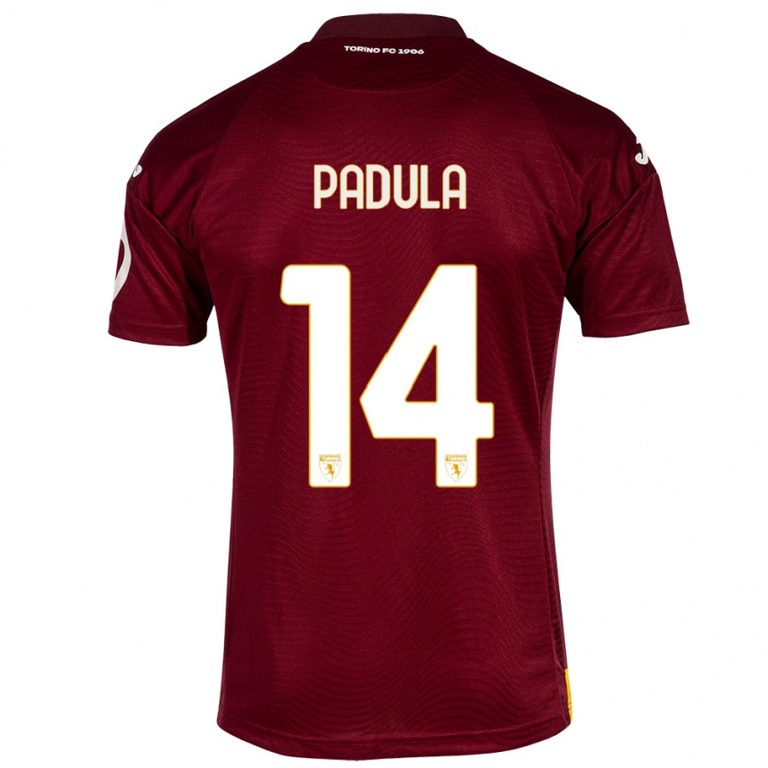 Niño Fútbol Camiseta Cristian Padula #14 Rojo Oscuro 1ª Equipación 2023/24 Perú