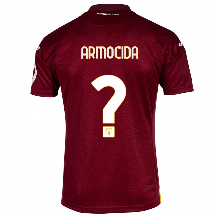 Niño Fútbol Camiseta Simone Armocida #0 Rojo Oscuro 1ª Equipación 2023/24 Perú