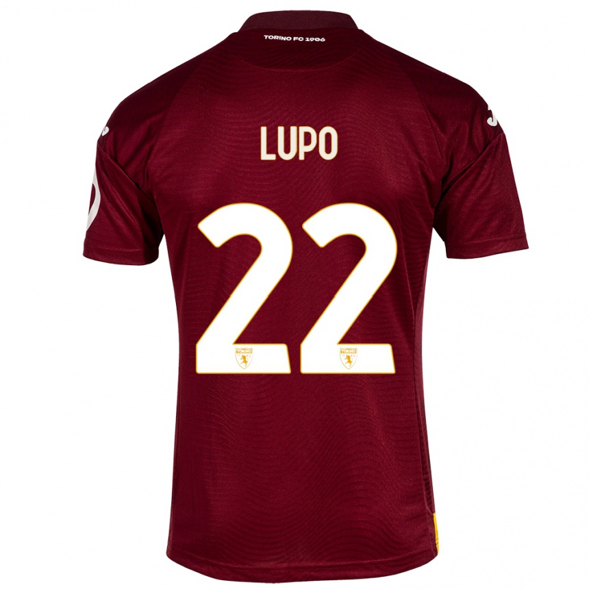 Niño Fútbol Camiseta Enrica Lupo #22 Rojo Oscuro 1ª Equipación 2023/24 Perú