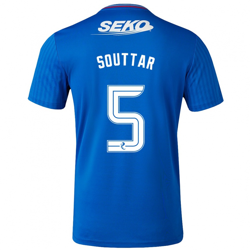 Niño Fútbol Camiseta John Souttar #5 Azul 1ª Equipación 2023/24 Perú