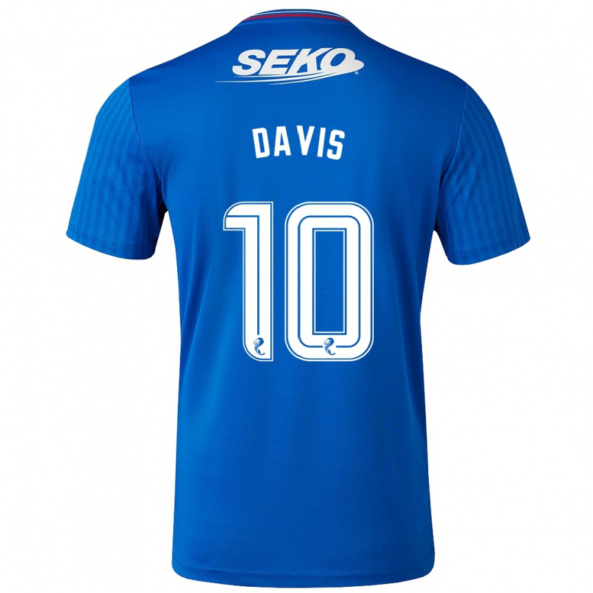 Niño Fútbol Camiseta Steven Davis #10 Azul 1ª Equipación 2023/24 Perú