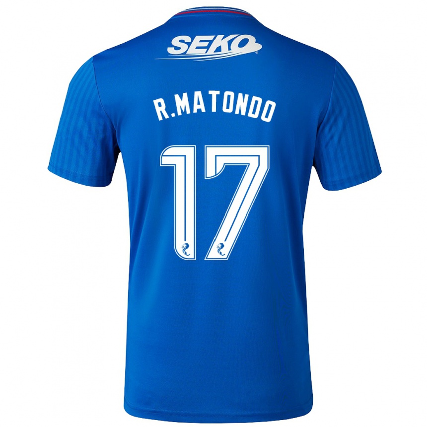 Niño Fútbol Camiseta Rabbi Matondo #17 Azul 1ª Equipación 2023/24 Perú