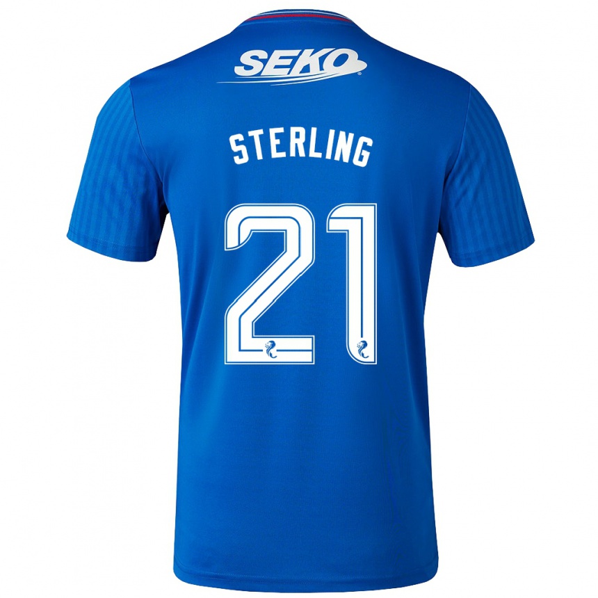 Niño Fútbol Camiseta Dujon Sterling #21 Azul 1ª Equipación 2023/24 Perú