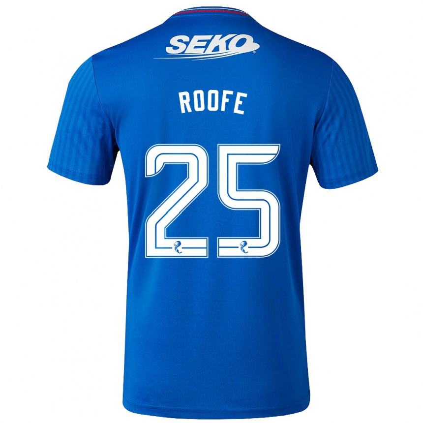 Niño Fútbol Camiseta Kemar Roofe #25 Azul 1ª Equipación 2023/24 Perú