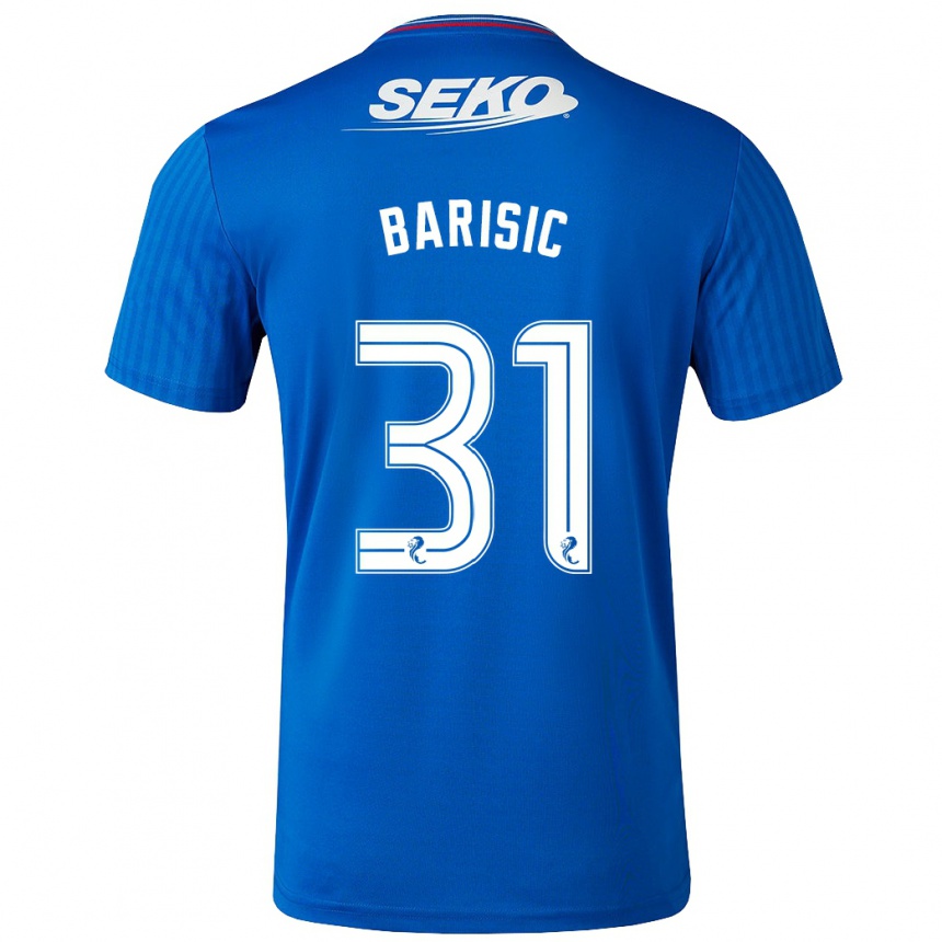 Niño Fútbol Camiseta Borna Barisic #31 Azul 1ª Equipación 2023/24 Perú