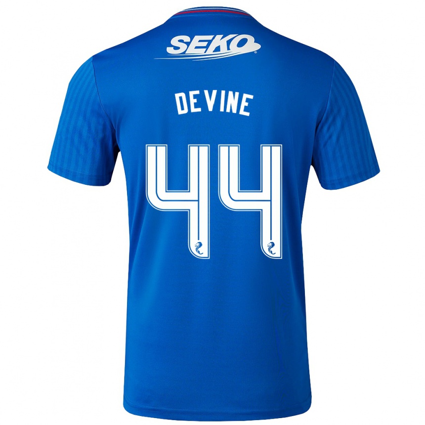 Niño Fútbol Camiseta Adam Devine #44 Azul 1ª Equipación 2023/24 Perú