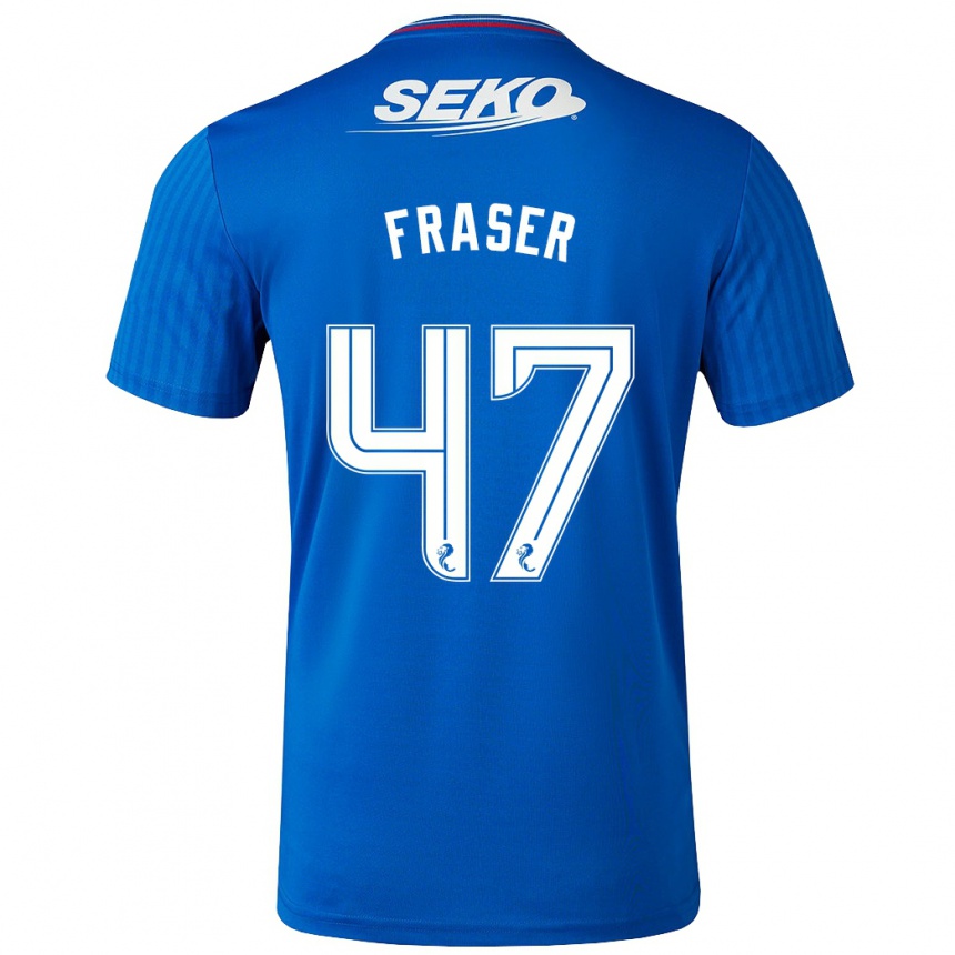 Niño Fútbol Camiseta Robbie Fraser #47 Azul 1ª Equipación 2023/24 Perú