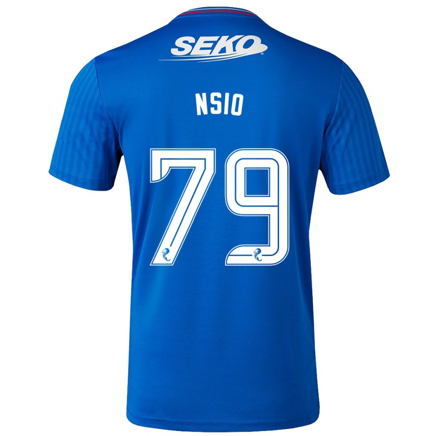 Niño Fútbol Camiseta Paul Nsio #79 Azul 1ª Equipación 2023/24 Perú