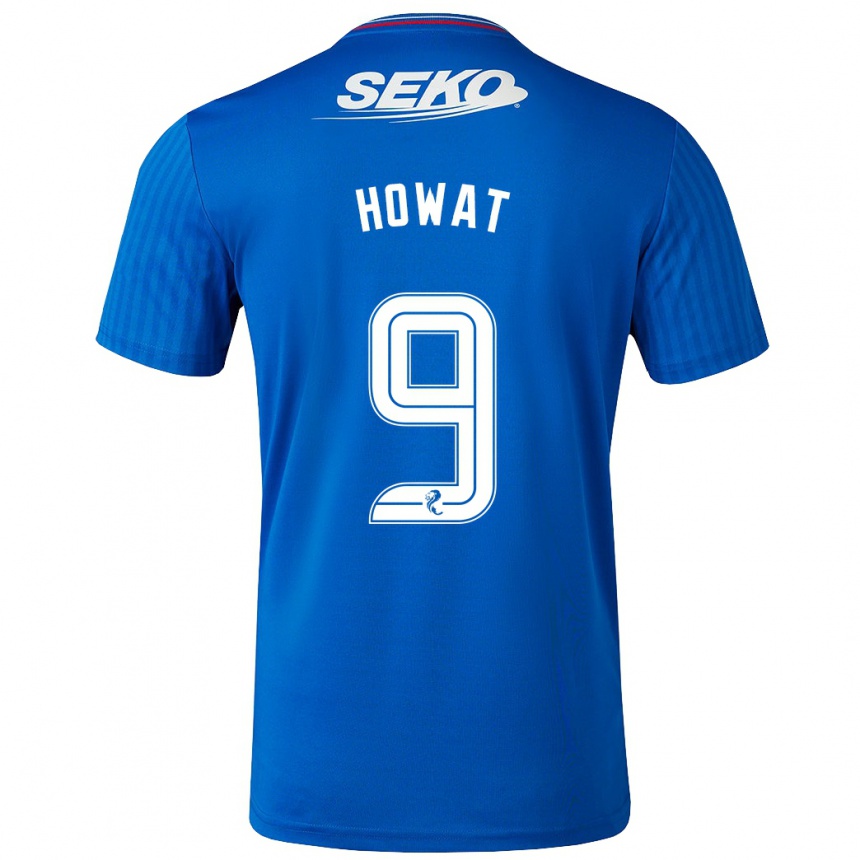 Niño Fútbol Camiseta Kirsty Howat #9 Azul 1ª Equipación 2023/24 Perú