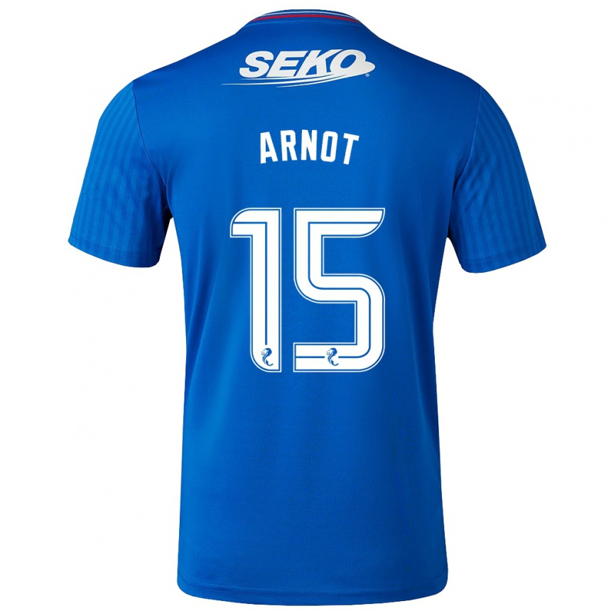 Niño Fútbol Camiseta Elizabeth Arnot #15 Azul 1ª Equipación 2023/24 Perú