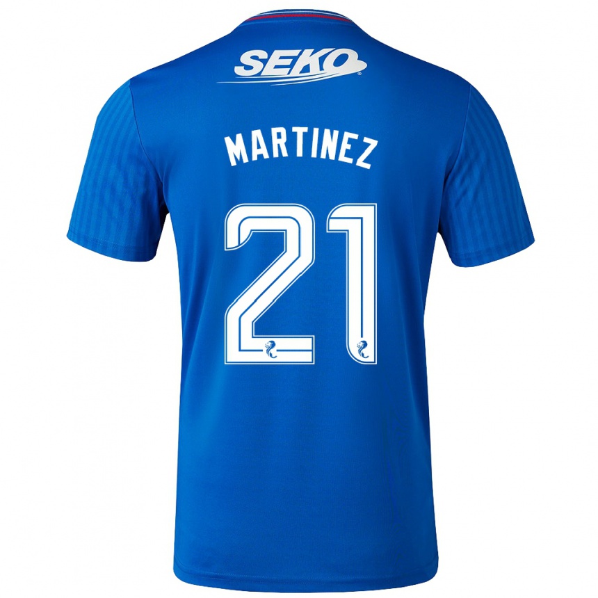 Niño Fútbol Camiseta Lisa Martinez #21 Azul 1ª Equipación 2023/24 Perú