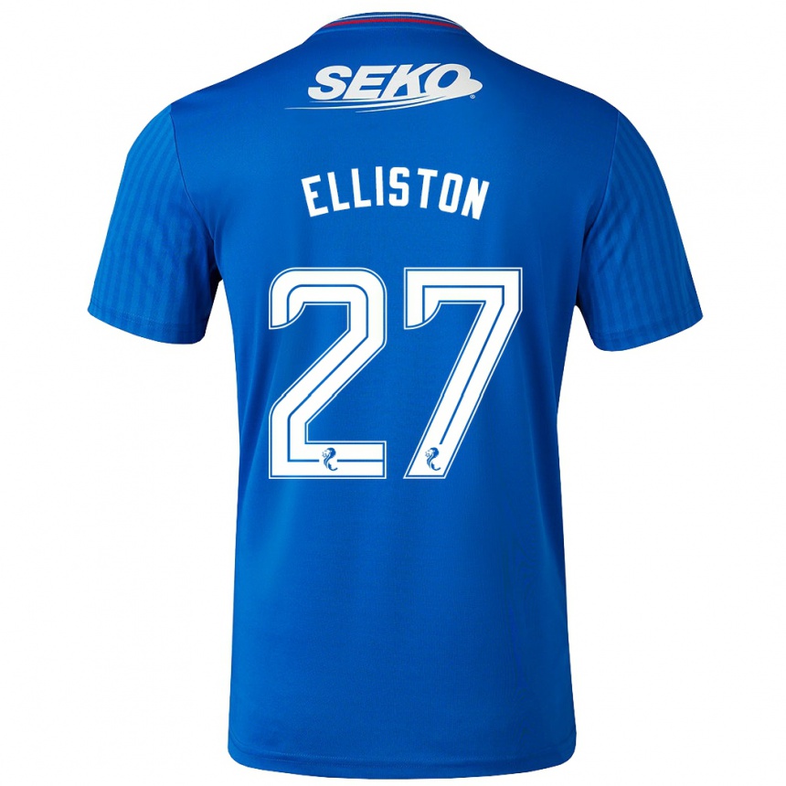 Niño Fútbol Camiseta Maddie Elliston #27 Azul 1ª Equipación 2023/24 Perú