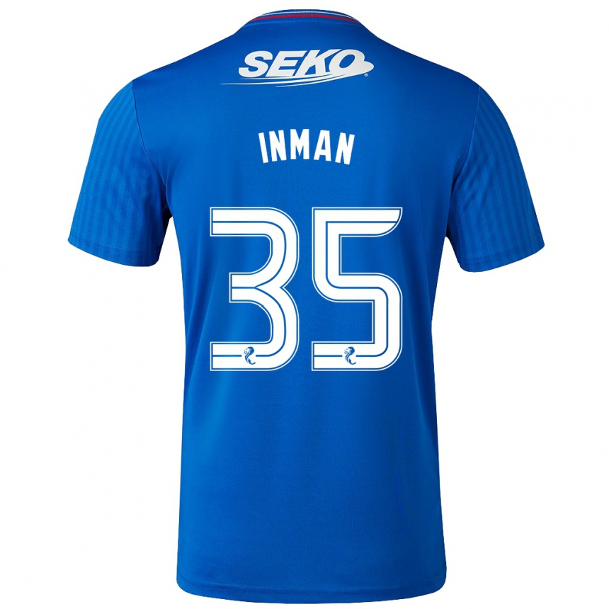 Niño Fútbol Camiseta Lucy Inman #35 Azul 1ª Equipación 2023/24 Perú