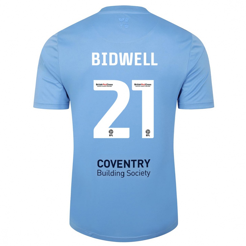 Niño Fútbol Camiseta Jake Bidwell #21 Cielo Azul 1ª Equipación 2023/24 Perú