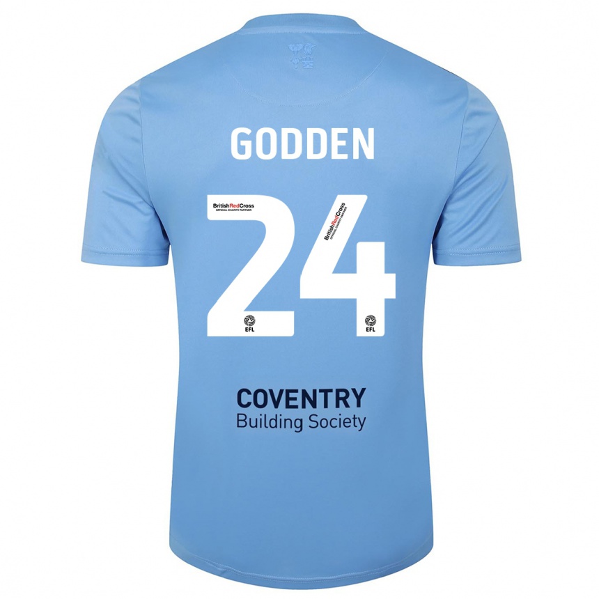 Niño Fútbol Camiseta Matt Godden #24 Cielo Azul 1ª Equipación 2023/24 Perú