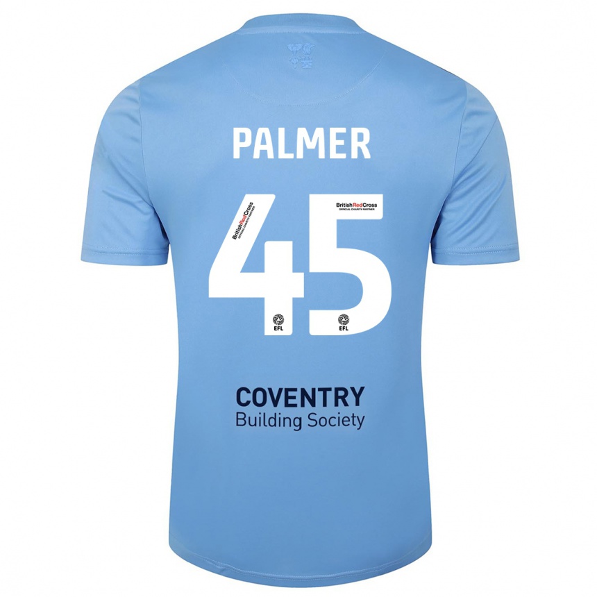 Niño Fútbol Camiseta Kasey Palmer #45 Cielo Azul 1ª Equipación 2023/24 Perú