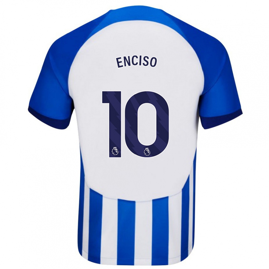 Niño Fútbol Camiseta Julio Enciso #10 Azul 1ª Equipación 2023/24 Perú