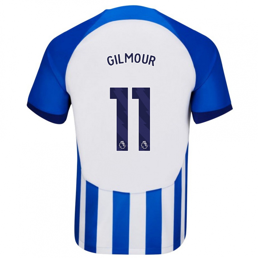 Niño Fútbol Camiseta Billy Gilmour #11 Azul 1ª Equipación 2023/24 Perú