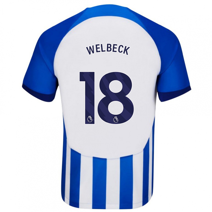 Niño Fútbol Camiseta Danny Welbeck #18 Azul 1ª Equipación 2023/24 Perú