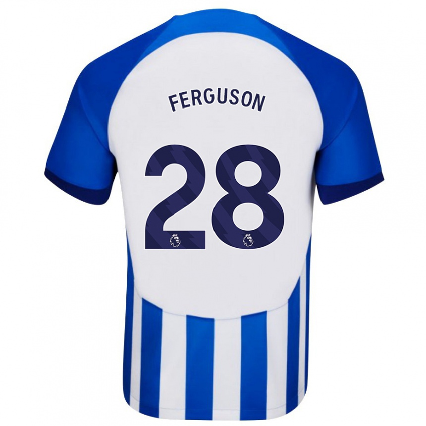 Niño Fútbol Camiseta Evan Ferguson #28 Azul 1ª Equipación 2023/24 Perú