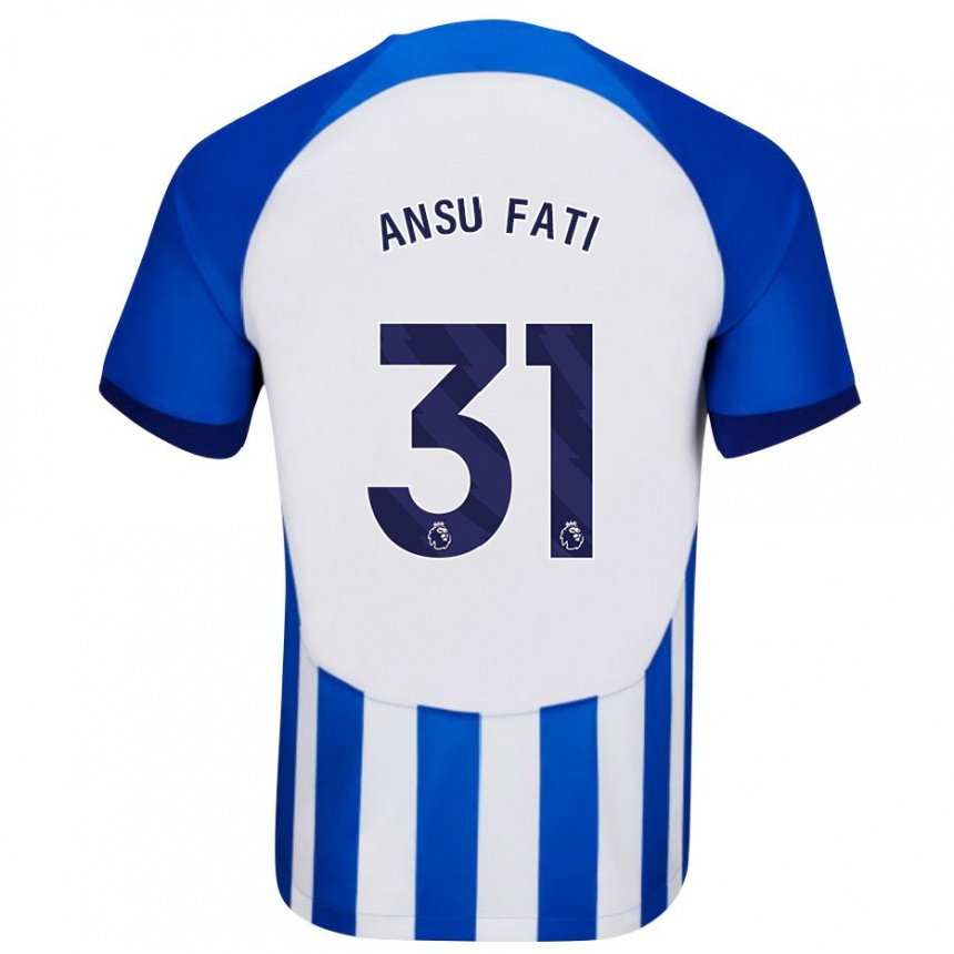 Niño Fútbol Camiseta Ansu Fati #31 Azul 1ª Equipación 2023/24 Perú