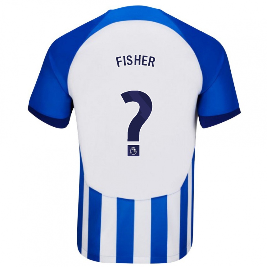 Niño Fútbol Camiseta Hugo Fisher #0 Azul 1ª Equipación 2023/24 Perú