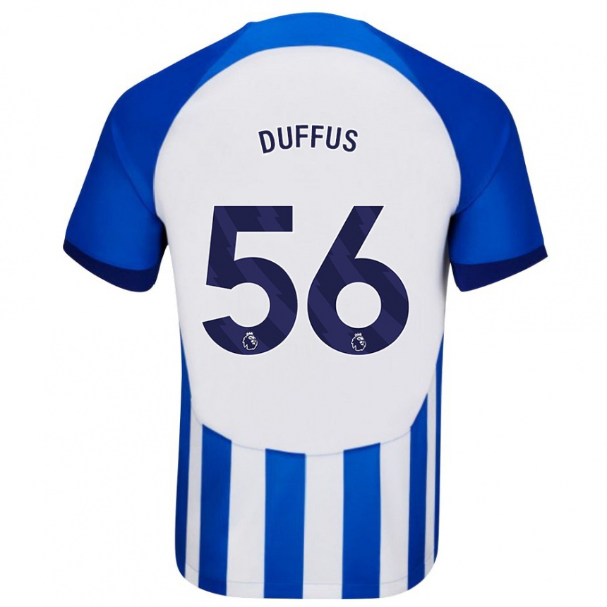 Niño Fútbol Camiseta Josh Duffus #56 Azul 1ª Equipación 2023/24 Perú