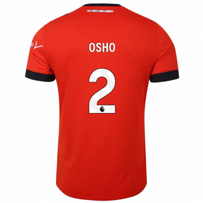 Niño Fútbol Camiseta Gabriel Osho #2 Rojo 1ª Equipación 2023/24 Perú