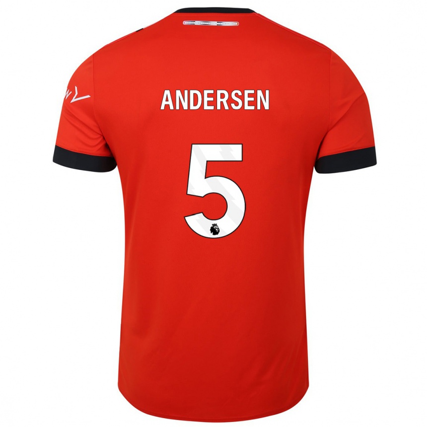 Niño Fútbol Camiseta Mads Andersen #5 Rojo 1ª Equipación 2023/24 Perú