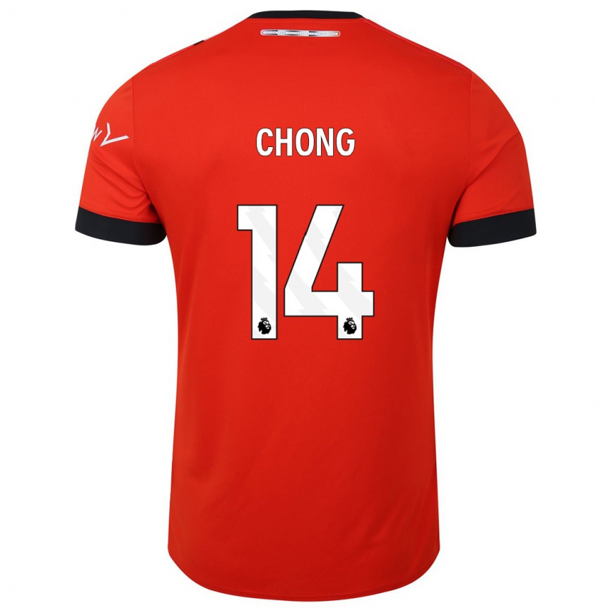 Niño Fútbol Camiseta Tahith Chong #14 Rojo 1ª Equipación 2023/24 Perú