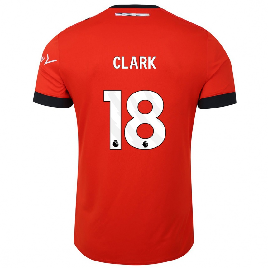 Niño Fútbol Camiseta Jordan Clark #18 Rojo 1ª Equipación 2023/24 Perú