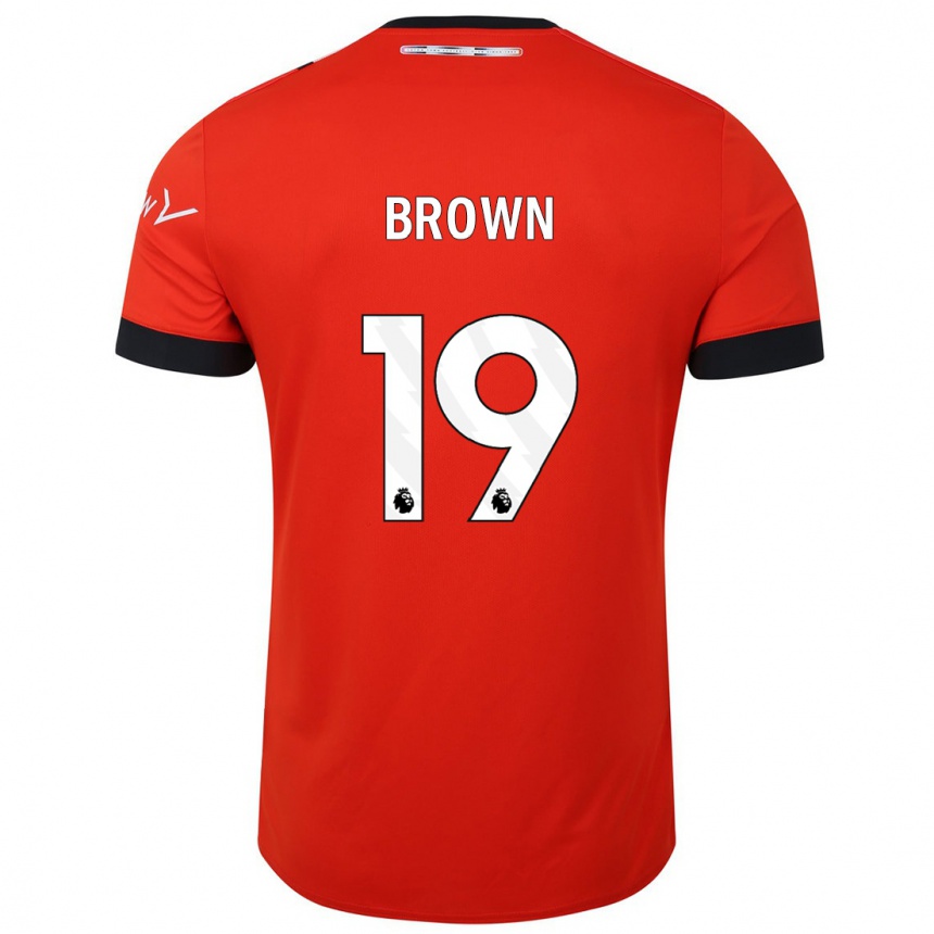 Niño Fútbol Camiseta Jacob Brown #19 Rojo 1ª Equipación 2023/24 Perú