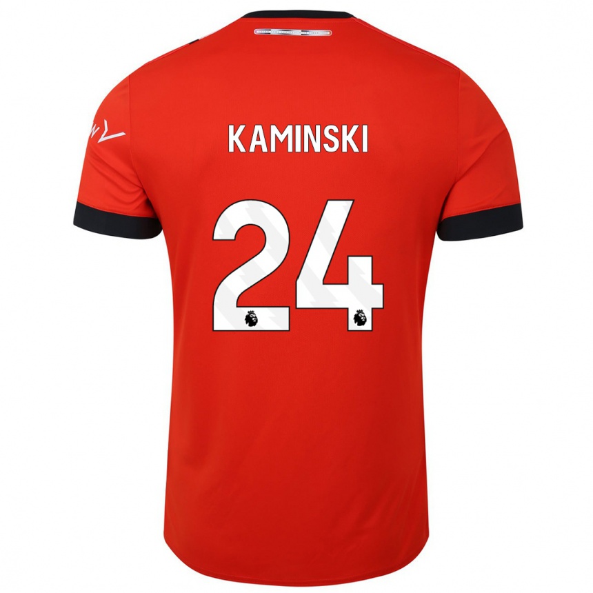 Niño Fútbol Camiseta Thomas Kaminski #24 Rojo 1ª Equipación 2023/24 Perú