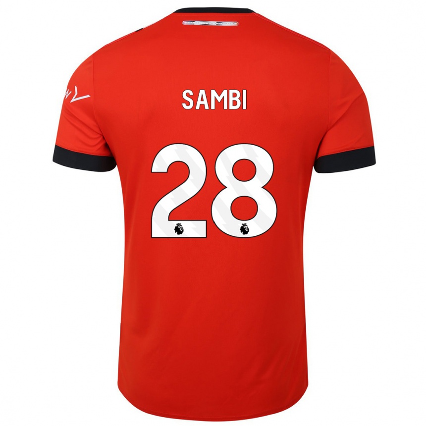 Niño Fútbol Camiseta Albert Sambi Lokonga #28 Rojo 1ª Equipación 2023/24 Perú