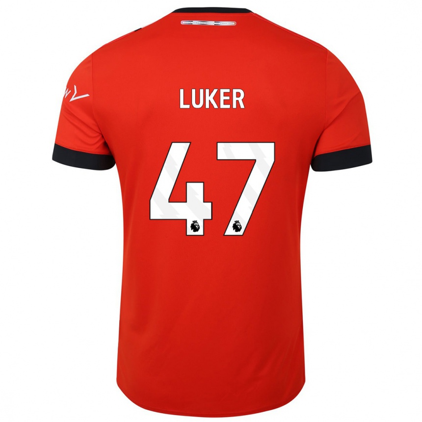 Niño Fútbol Camiseta Jayden Luker #47 Rojo 1ª Equipación 2023/24 Perú