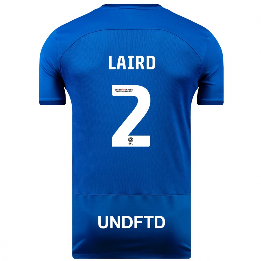 Niño Fútbol Camiseta Ethan Laird #2 Azul 1ª Equipación 2023/24 Perú