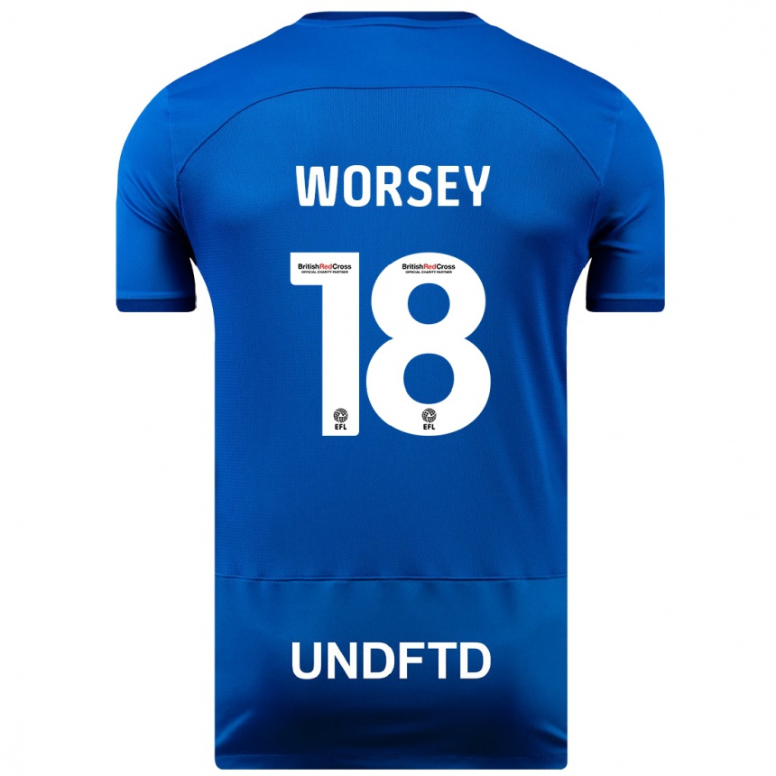 Niño Fútbol Camiseta Louanne Worsey #18 Azul 1ª Equipación 2023/24 Perú