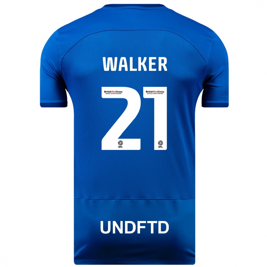 Niño Fútbol Camiseta Claudia Walker #21 Azul 1ª Equipación 2023/24 Perú