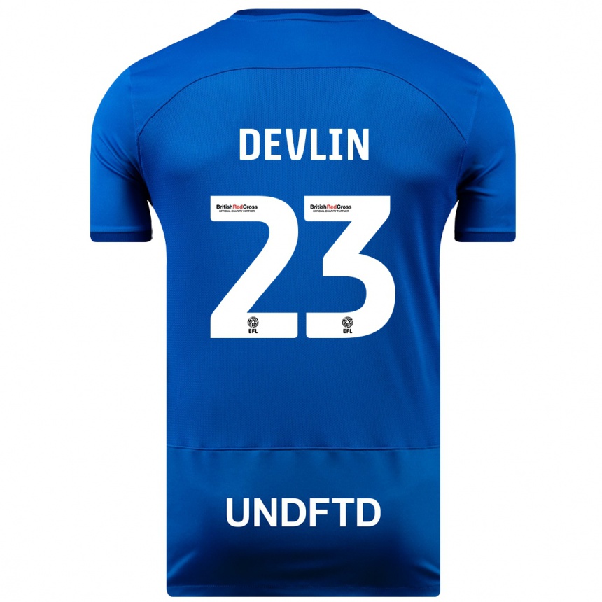 Niño Fútbol Camiseta Charlotte Devlin #23 Azul 1ª Equipación 2023/24 Perú