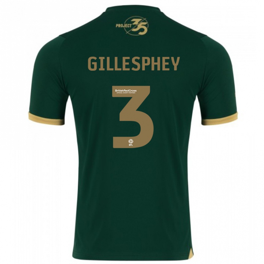 Niño Fútbol Camiseta Macaulay Gillesphey #3 Verde 1ª Equipación 2023/24 Perú