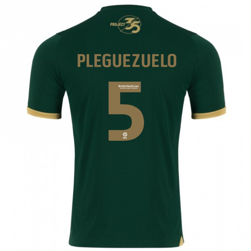 Niño Fútbol Camiseta Julio Pleguezuelo #5 Verde 1ª Equipación 2023/24 Perú