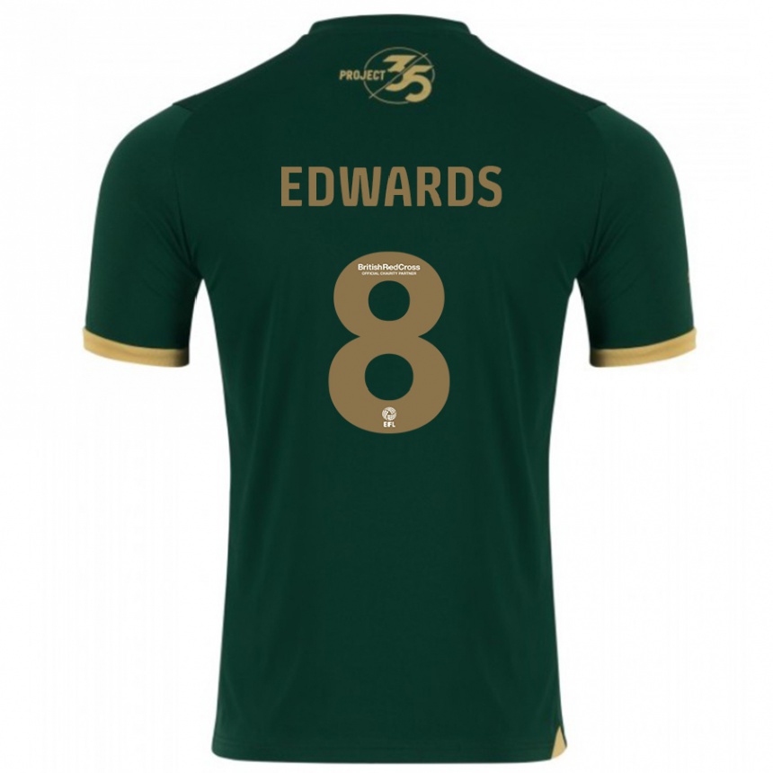 Niño Fútbol Camiseta Joe Edwards #8 Verde 1ª Equipación 2023/24 Perú