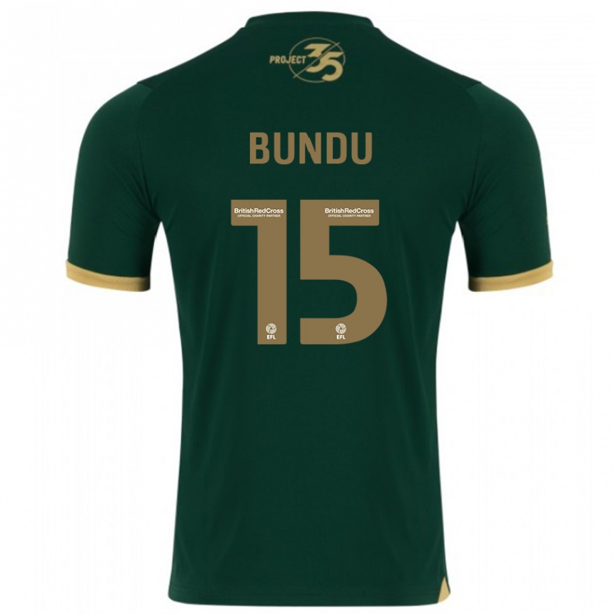 Niño Fútbol Camiseta Mustapha Bundu #15 Verde 1ª Equipación 2023/24 Perú