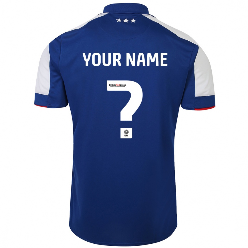 Niño Fútbol Camiseta Su Nombre #0 Azul 1ª Equipación 2023/24 Perú