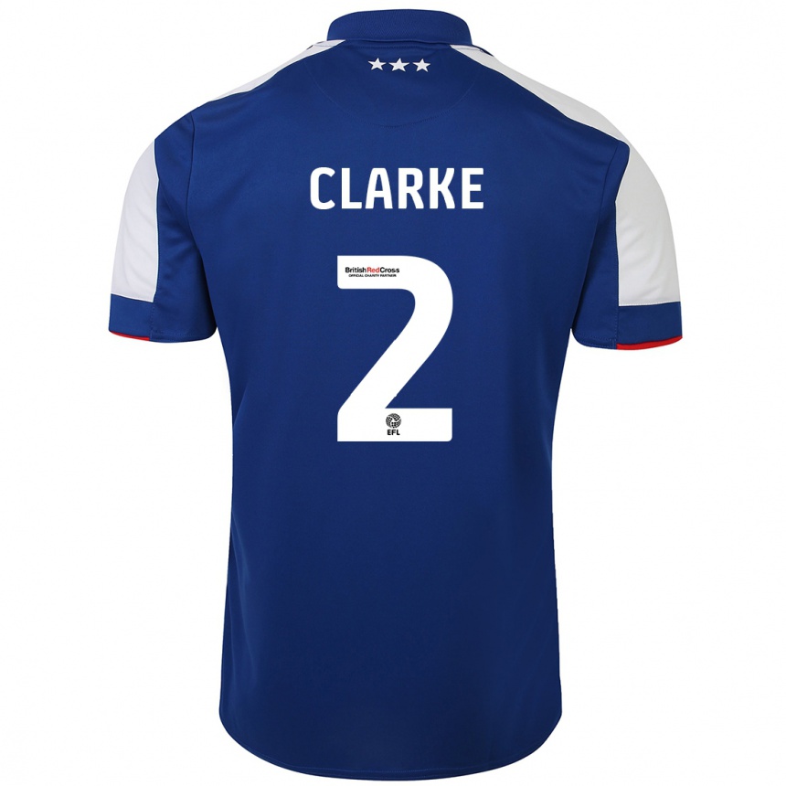 Niño Fútbol Camiseta Harry Clarke #2 Azul 1ª Equipación 2023/24 Perú