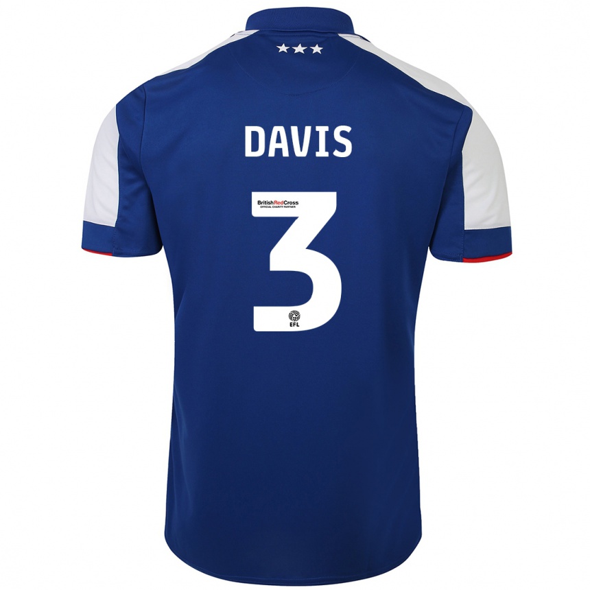 Niño Fútbol Camiseta Leif Davis #3 Azul 1ª Equipación 2023/24 Perú