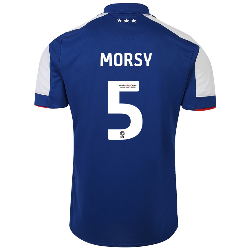 Niño Fútbol Camiseta Samy Morsy #5 Azul 1ª Equipación 2023/24 Perú