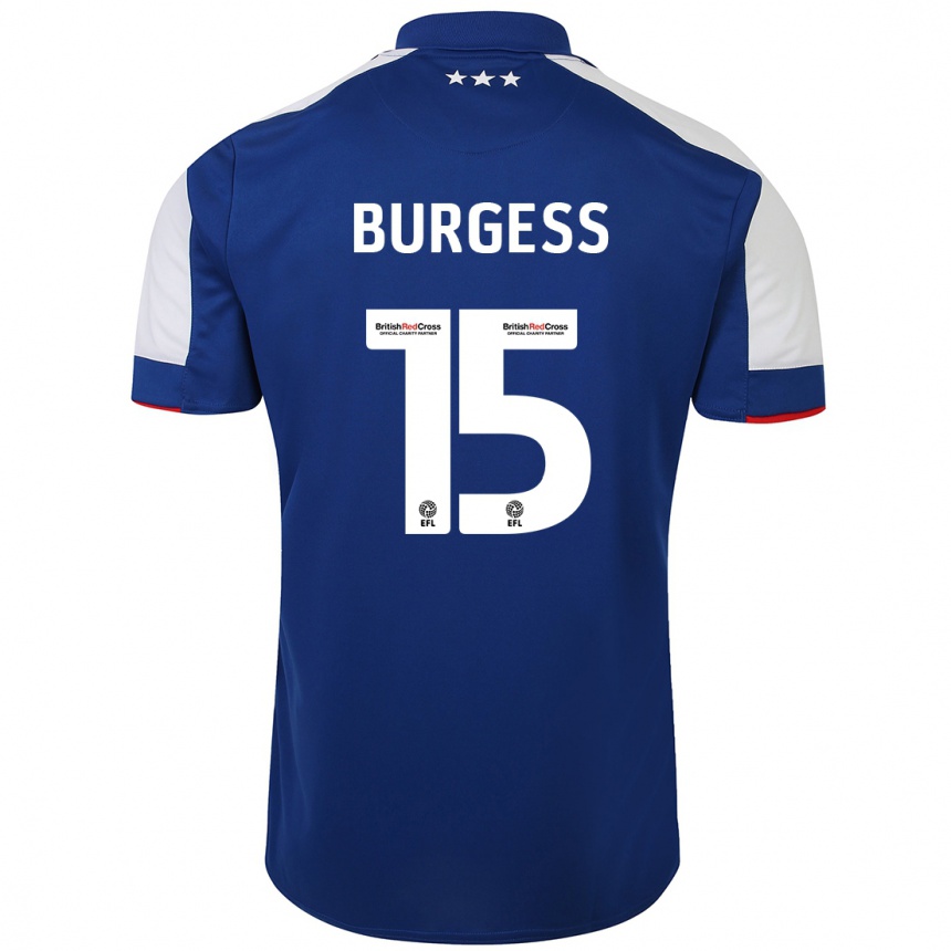 Niño Fútbol Camiseta Cameron Burgess #15 Azul 1ª Equipación 2023/24 Perú